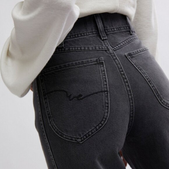 NEW Free People sz 26 Black Aster Straight Leg Jeans - Picture 3 of 9